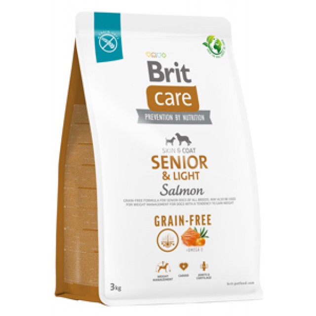 Brit Care Skin & Coat Senior Light Somonlu Tahılsız Yaşlı Köpek Maması 3kg