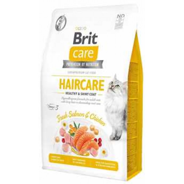 Brit Care Haircare Deri ve Tüy Sağlığı için Tahılsız Tavuk ve Somonlu Yetişkin Kedi Maması 2kg
