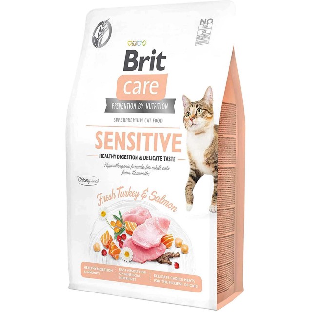 Brit Care Hassas Mideli Kediler İçin Hindili ve Somonlu Yetişkin Kedi Maması 7kg