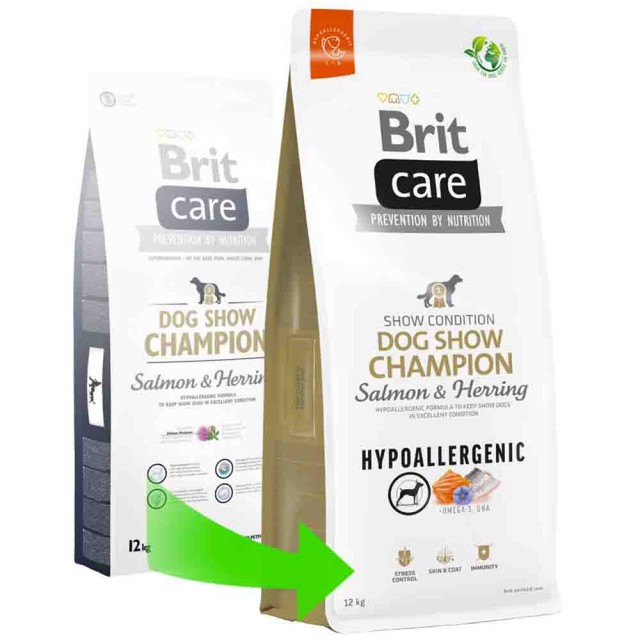 Brit Care Hipoalerjenik Dog Show Champion Somonlu ve Ringa Balıklı Yetişkin Köpek Maması 12kg