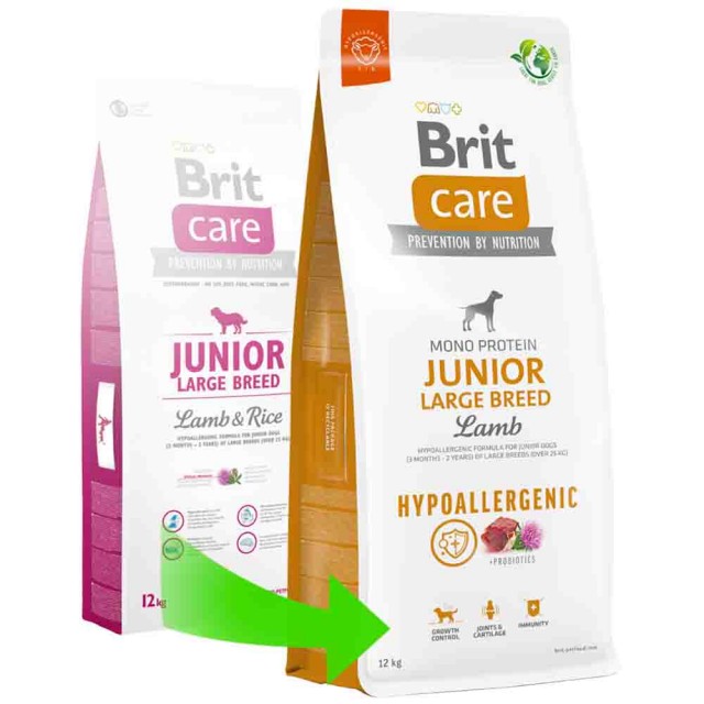 Brit Care Mono Protein Hipoalerjenik Kuzulu Junior Büyük Irk Yavru Köpek Maması 12kg