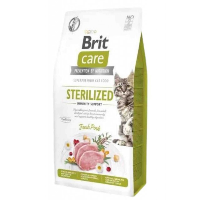 Brit Care Immunity Support Domuz Etli Tahılısız Kısırlaştırılmış Kedi Maması 7kg