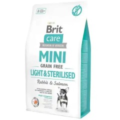 Brit Care Mini Light Tahılsız Tavşan ve Somonlu Kısırlaştırılmış Yetişkin Köpek Maması 2kg