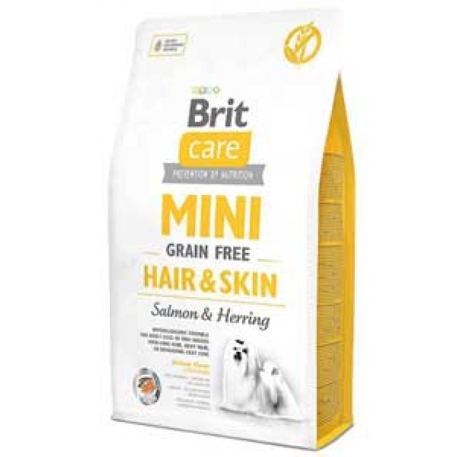 Brit Care Mini Hair & Skin Tahılsız Somon ve Ringa Balıklı Küçük Irk Yetişkin Köpek Maması 7kg