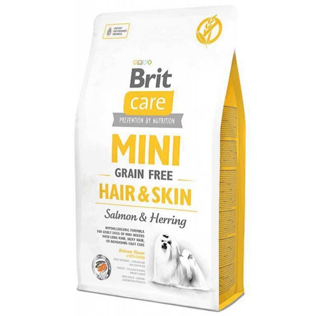 Brit Care Mini Hair & Skin Tahılsız Somon ve Ringa Balıklı Küçük Irk Yetişkin Köpek Maması 7kg