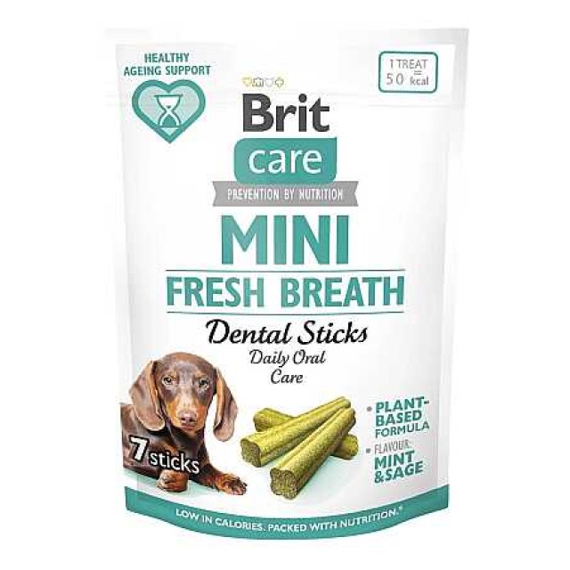 Brit Care Mini Irk Köpekler İçin Günlük Ağız Bakımı ve Ferah Nefesi Destekleyen Atıştırmalık 120gr (7li)