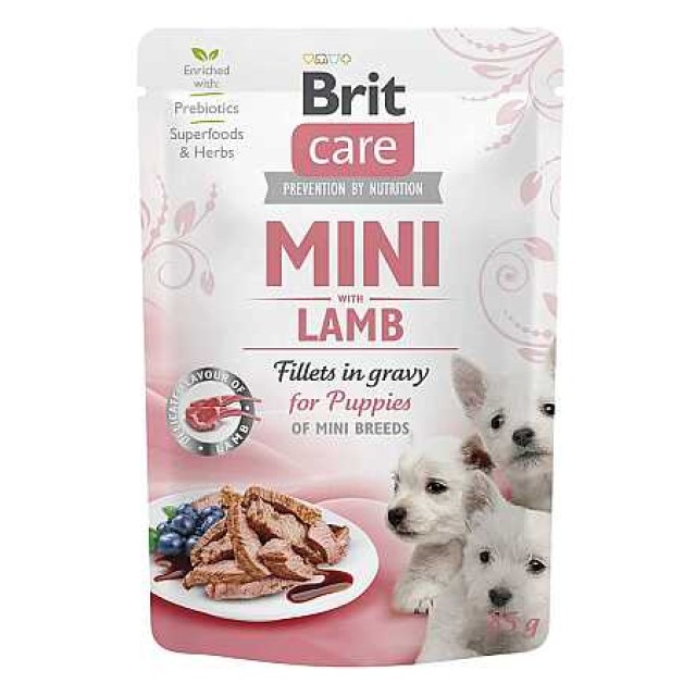 Brit Care Sos İçinde Kuzu Etli Küçük Irk Yavru Köpekler İçin Fileto Parçaları 85gr