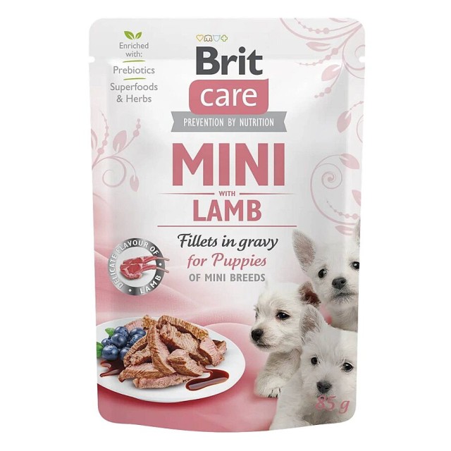 Brit Care Sos İçinde Kuzu Etli Küçük Irk Yavru Köpekler İçin Fileto Parçaları 85gr