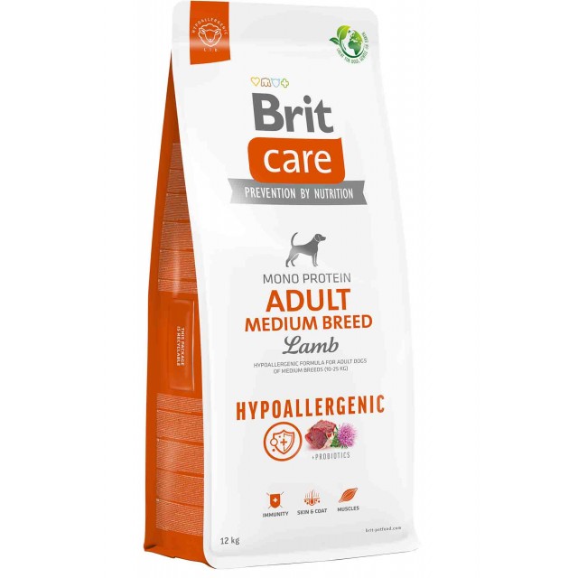 Brit Care Mono Protein Hipoalerjenik Kuzu Etli Orta Irk Yetişkin Köpek Maması 12kg