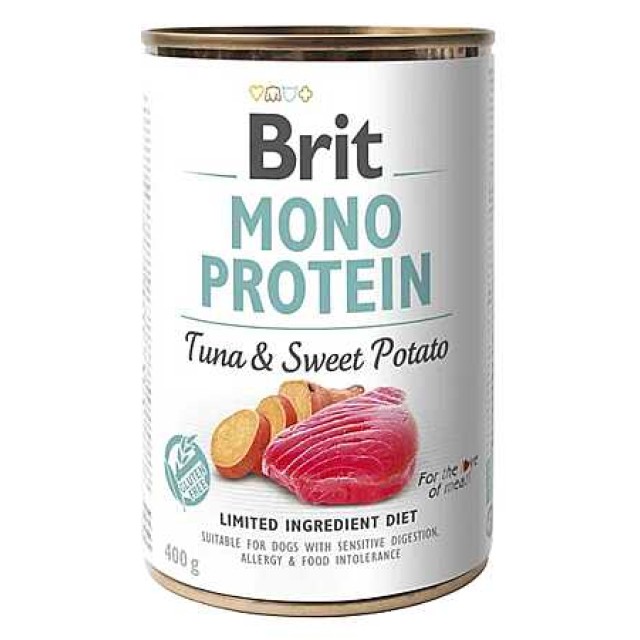 Brit Care Mono Protein Köpekler için Ton Balıklı ve Tatlı Patatesli Konserve 400gr