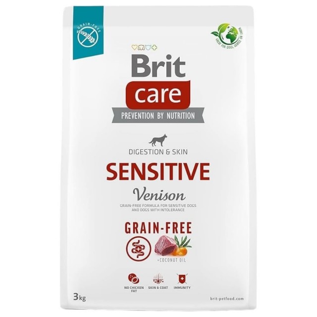 Brit Care Sensitive Digestion-Skin Geyikli Tahılsız Yetişkin Köpek Maması 3 kg