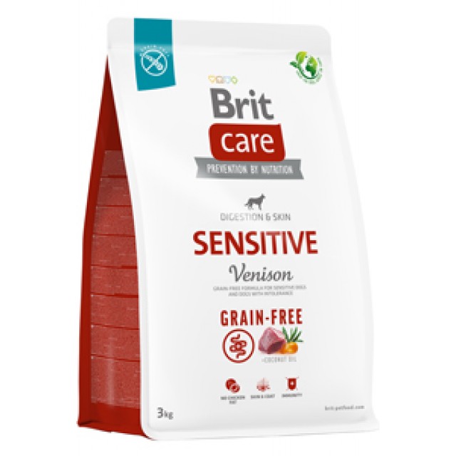 Brit Care Sensitive Digestion & Skin Geyik Etli Tahılsız Yetişkin Köpek Maması 3kg