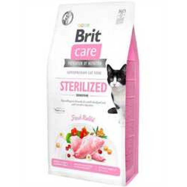 Brit Care Sindirim Sistemi Destekleyici Tavşan Etli Tahılsız Kısırlaştırılmış Kedi Maması 2kg
