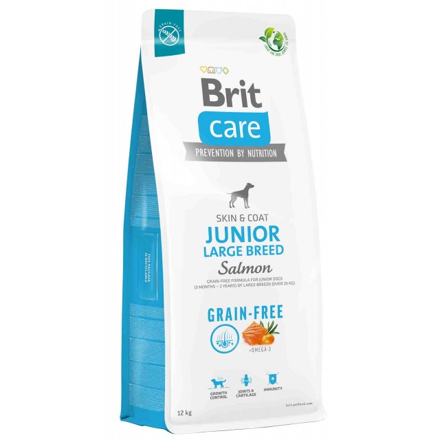Brit Care Skin&Coat Junior Tahılsız Somonlu Büyük Irk Yavru Köpek Maması 12kg