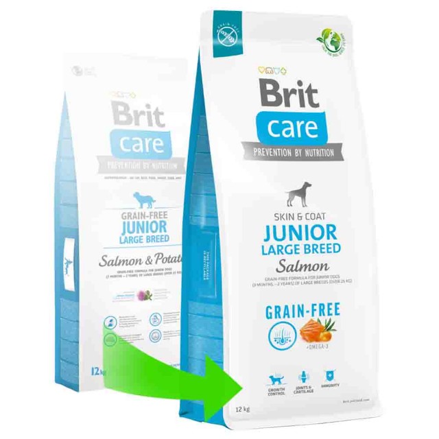 Brit Care Skin&Coat Junior Tahılsız Somonlu Büyük Irk Yavru Köpek Maması 12kg