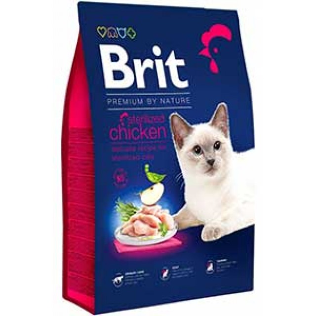 Brit Premium Tavuklu Kısırlaştırılmış Kedi Maması 8kg