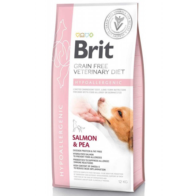 Brit Veterinary Diet Hypo-Allergenic Cilt Sağlığı Destekleyici Somonlu Tahılsız Köpek Maması 12kg