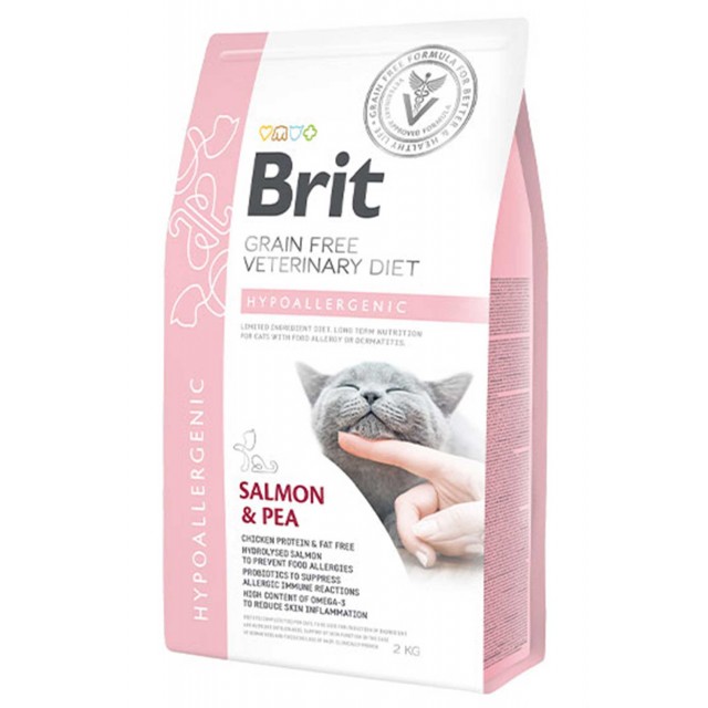 Brit Veterinary Diet Hypoallergenic Tahılsız Somonlu Kedi Maması 2kg