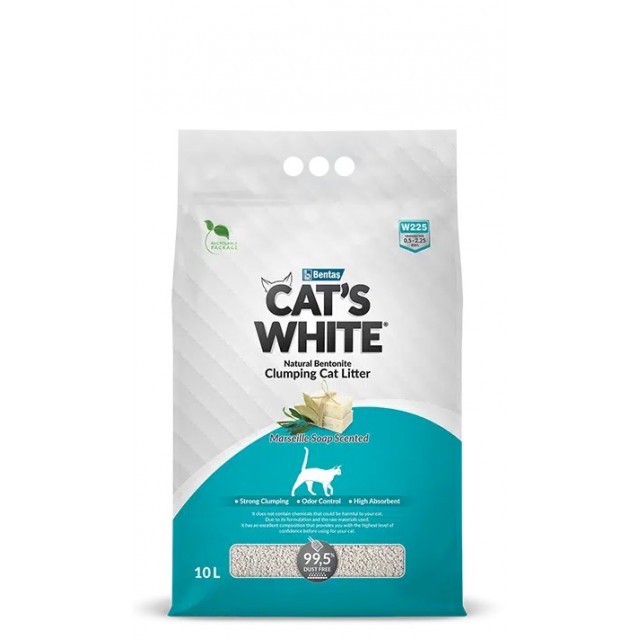 Cats White Marsilya Sabunlu Kedi Kumu 10 Lt