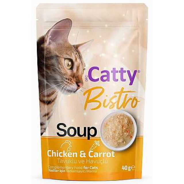 Catty Bistro Tavuklu ve Havuçlu Kedi Çorbası 40gr