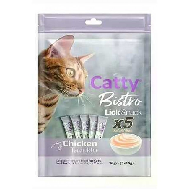 Catty Bistro Tavuklu Kısırlaştırılmış Kedi Krema Ödülü 5x14gr
