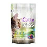 Catty Bistro Mükemmel Karışım Kuzulu Tavuklu Somonlu Yaban Mersinli ve Kızılcıklı Kedi Ödül Maması 60gr
