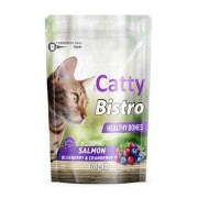 Catty Bistro Sağlıklı Kemikler Somonlu Yaban Mersinli ve Kızılcıklı Kedi Ödül Maması 60gr