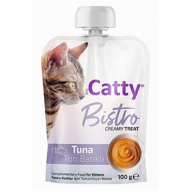 Catty Bistro Tuna Balıklı Yavru Kediler İçin Sıvı Kedi Ödül Maması 100gr