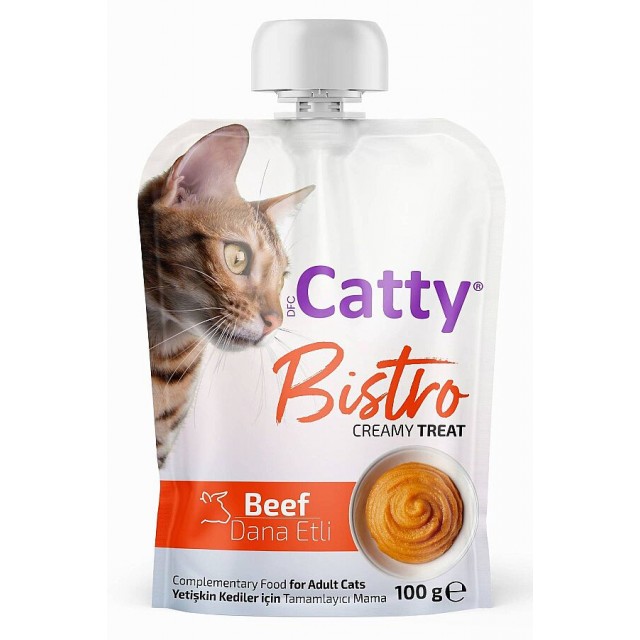 Catty Bistro Dana Etli Yetişkin Kediler İçin Sıvı Kedi Ödül Maması 100gr
