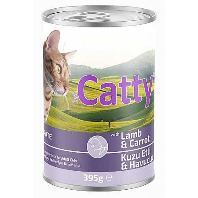 Catty Pate Kuzu Etli ve Havuçlu Yetişkin Kedi Konservesi 395gr