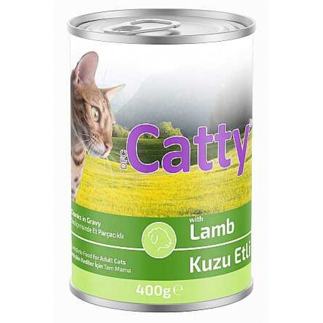 Catty Sos İçerisinde Kuzu Etli Yetişkin Kedi Konservesi 400gr