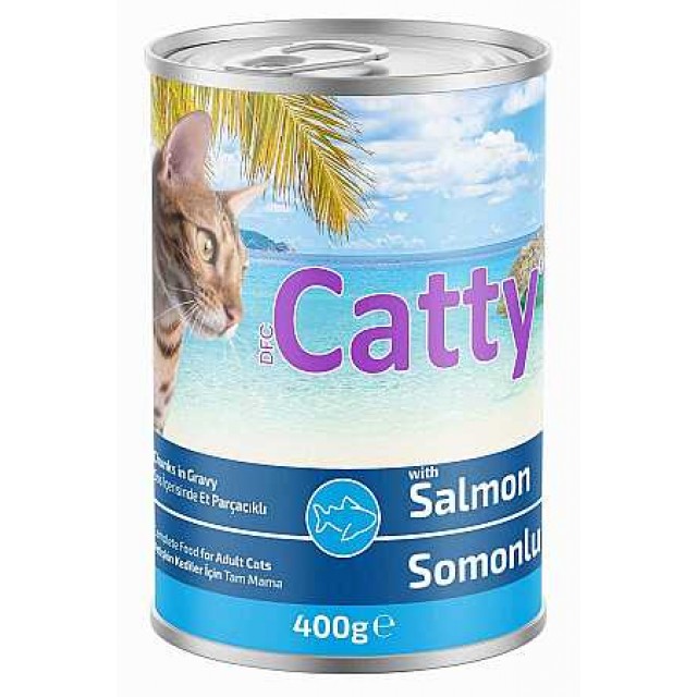 Catty Sos İçerisinde Somon Balıklı Yetişkin Kedi Konservesi 400gr