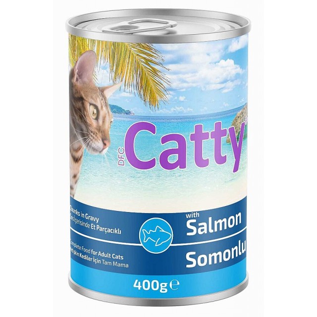 Catty Sos İçerisinde Somon Balıklı Yetişkin Kedi Konservesi 400gr