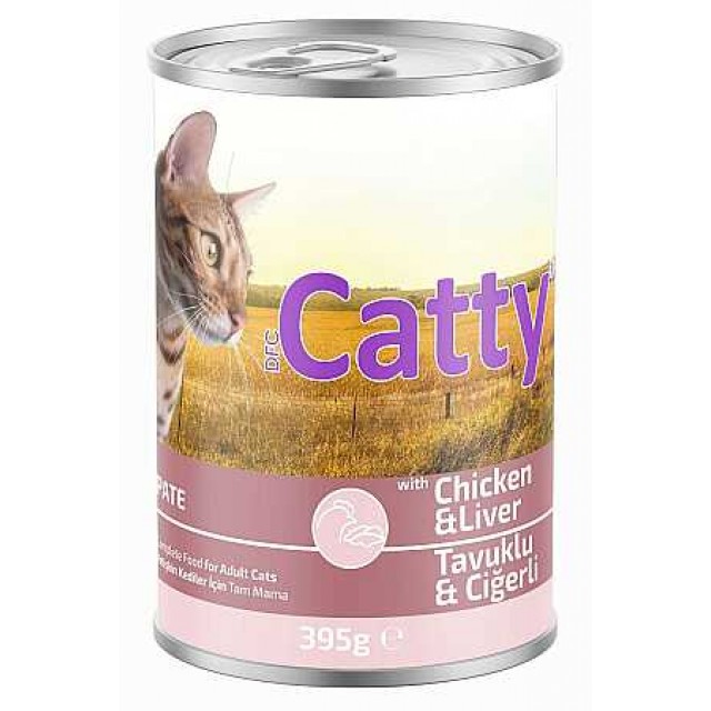 Catty Pate Tavuklu ve Ciğerli Yetişkin Kedi Konservesi 395gr