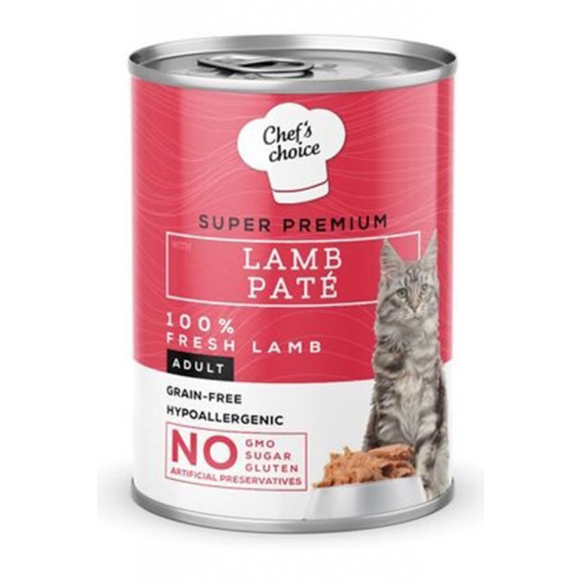Chefs Choice Kuzu Etli Yetişkin Kedi Konservesi 400gr