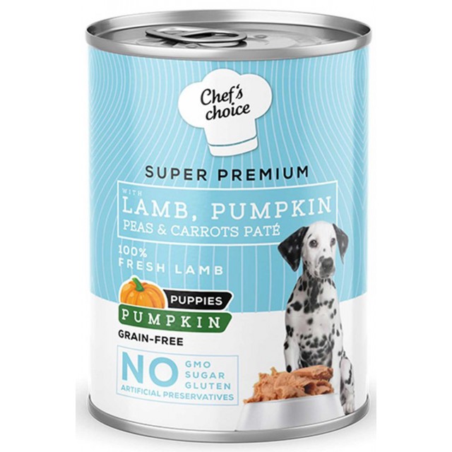 Chefs Choice Kuzulu ve Bal Kabaklı Tahılsız Ezme Yavru Köpek Konservesi 400gr