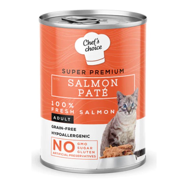 Chefs Choice Somonlu Yetişkin Kedi Konservesi 400gr