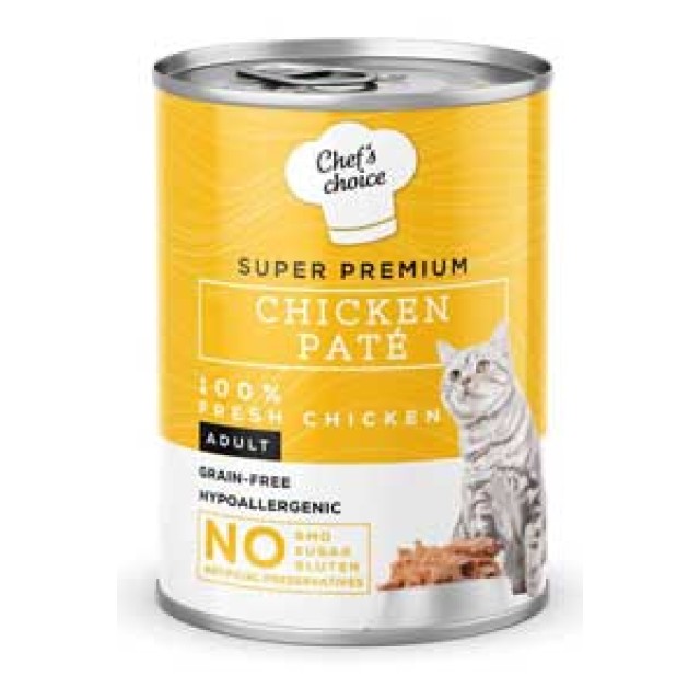 Chefs Choice Tahılsız Tavuklu Ezme Yetişkin Kedi Konservesi 400gr
