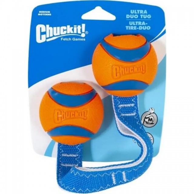 Chuckit! Ultra Duo Tug 2 Li Köpek Çekiştirme Topu Orta Boy