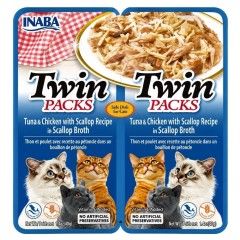Ciao Twin Packs Deniz Taraklı Ton Balıklı ve Tavuklu Kedi Çorbası 2x40 gr