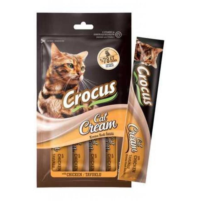 Crocus Tavuklu Kedi Krema Kedi Ödülü 4x15gr