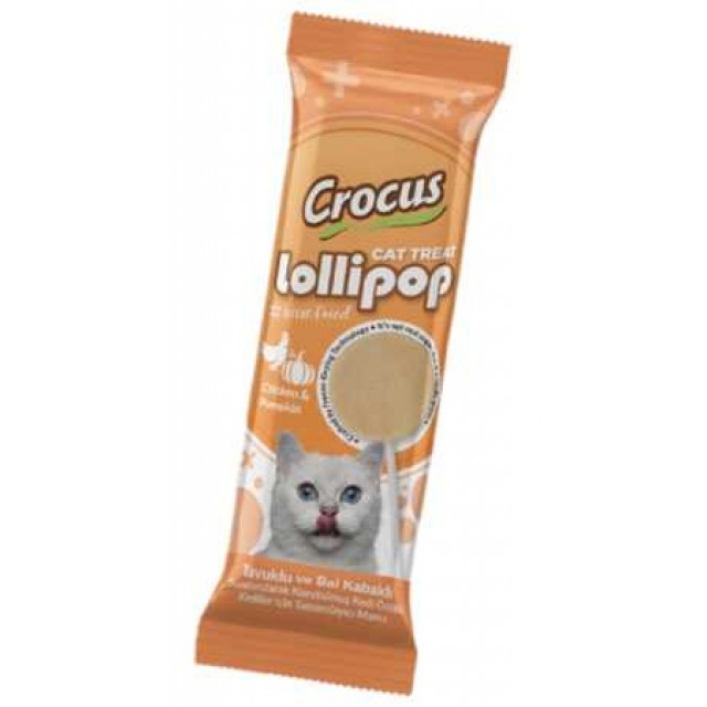 Crocus Tavuklu ve Balkabaklı Kedi Lolipopu
