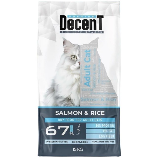 Decent Somonlu Yetişkin Kedi Maması 15 kg