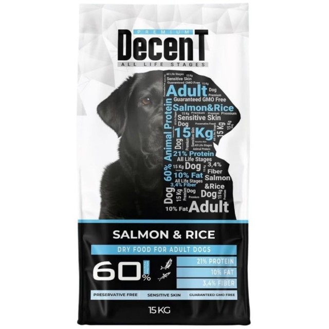 Decent Somonlu Yetişkin Köpek Maması 15 kg