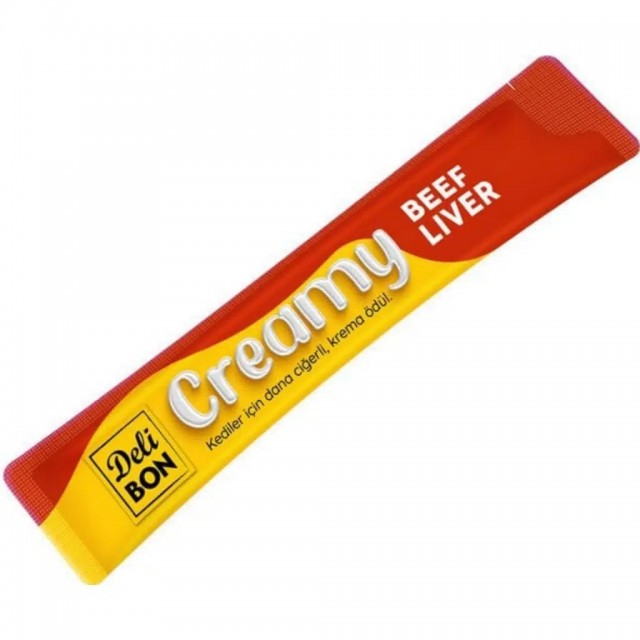 Delibon Creamy Beef Liver Dana Ciğerli Sıvı Kedi Ödülü 32x15 Gr