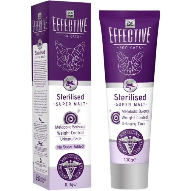 Delibon Effective Sterilised Kısırlaştırılmış Kedi Desteği Malt Paste 100 Gr