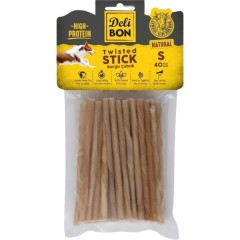 Delibon Twisted Stick Natural İnce Burgu Çubuk Köpek Ödülü 40 Lı Paket