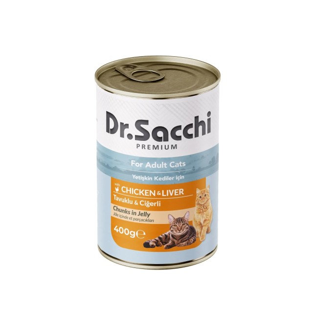 Dr.Sacchi Tavuklu Ciğerli Kedi Konservesi 400 gr