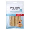 Dr.Sacchi Premium Sığır Etli Doğal Sığır Derisi Burgu Çubuk Tahılsız Köpek Ödülü 5'' 15'li 110gr
