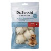 Dr.Sacchi Premium Sığır Etli Sığır Derisi Genişletilmiş Düğüm Kemik Tahılsız Köpek Ödülü 2-4'' 3'lü 95gr